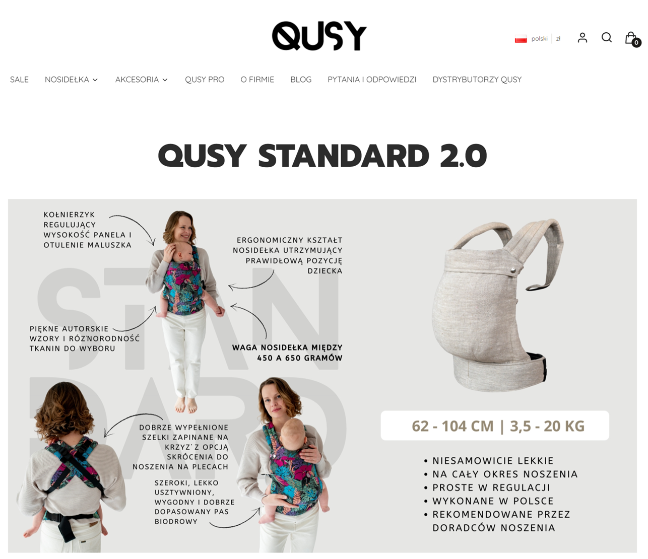 Nosidełko dla dziecka do 20 kg - ergonomia przy większym obciążeniu