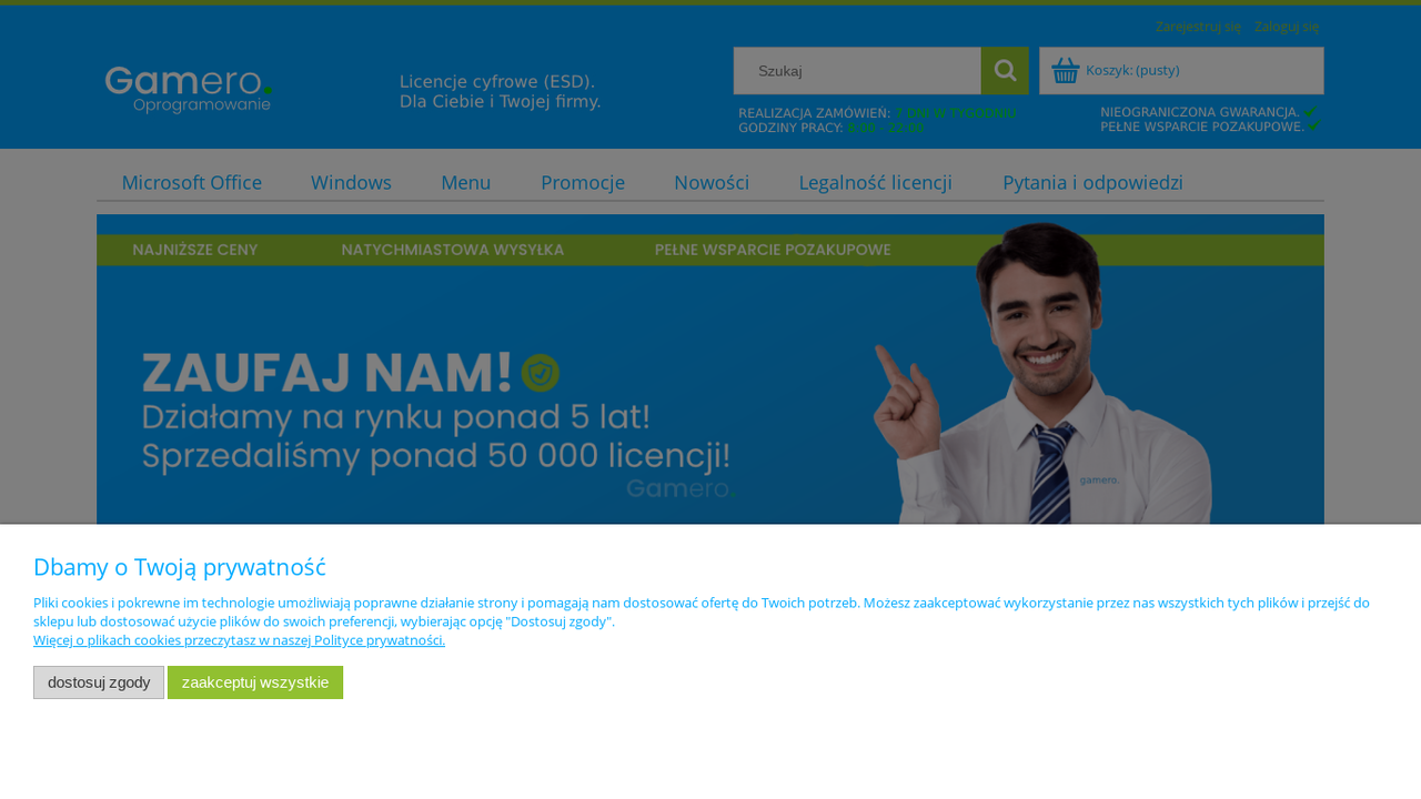 Logo Licencje cyfrowe, elektroniczne | Gamero