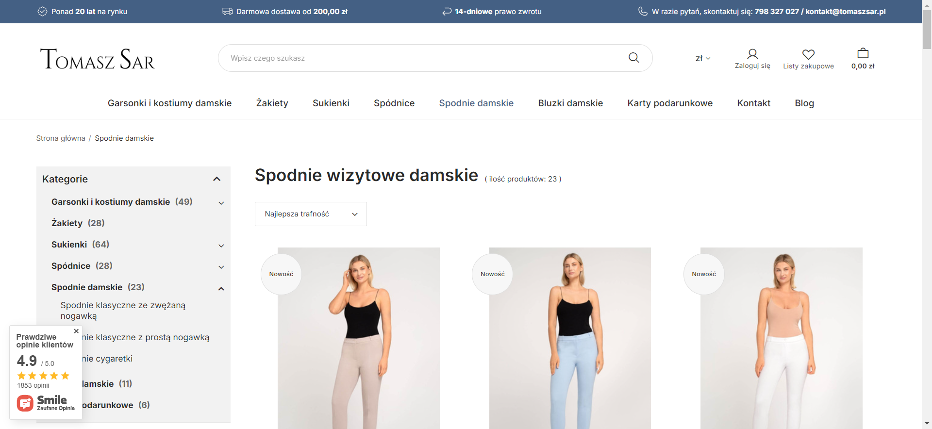 Spodnie wizytowe w kant - symbol kobiecej elegancji od lat