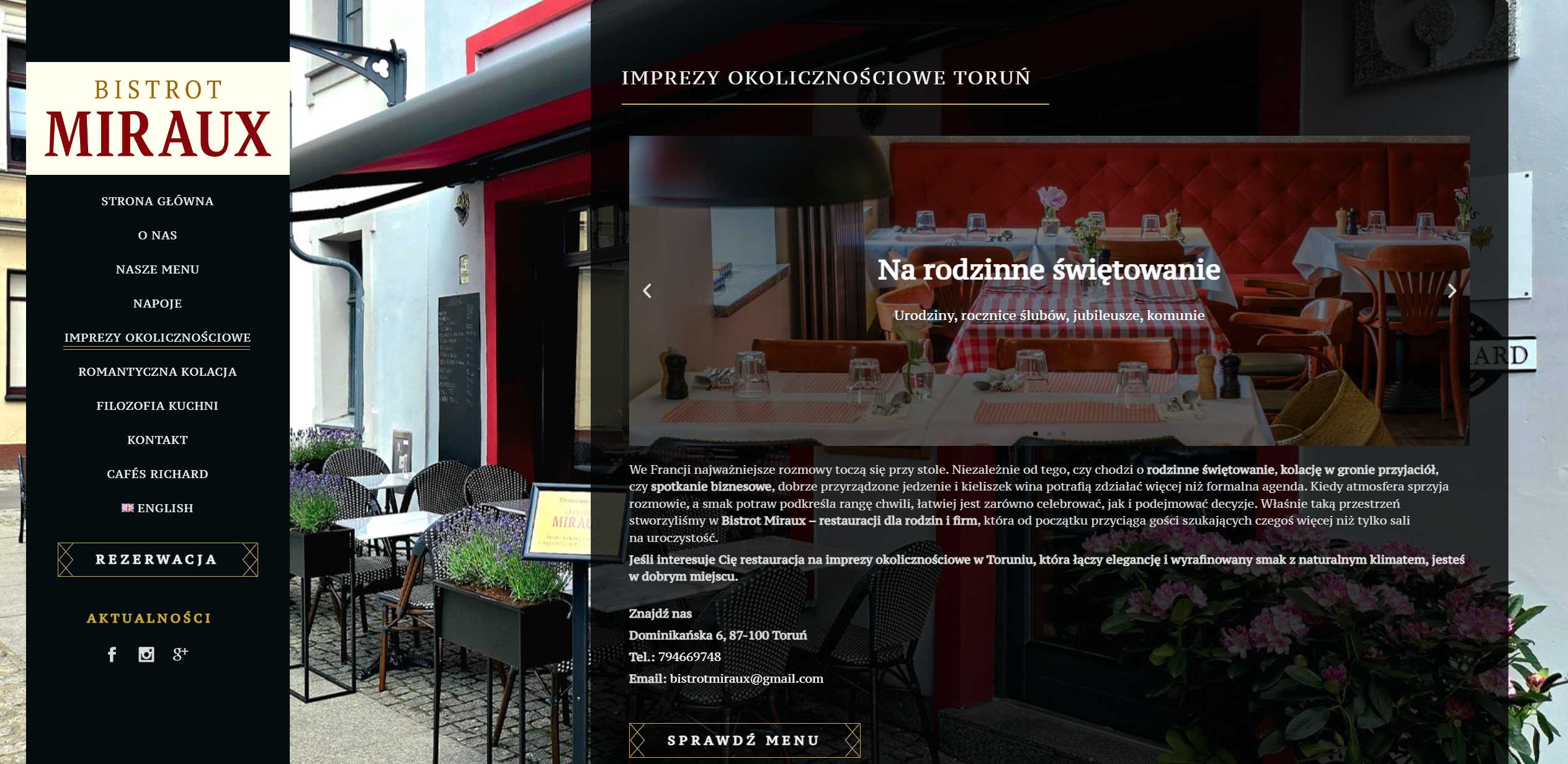 Ile kosztuje organizacja przyjęcia okolicznościowego w Toruniu w 2026 roku?
